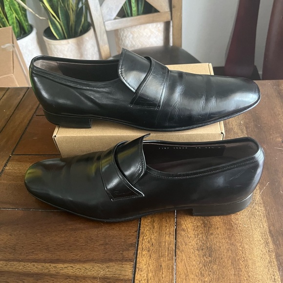 Salvatore Ferragamo Black Leather Penny Loafer men sz 11.5 main image 7